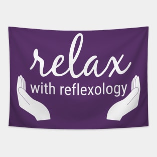 Relax with Reflexology (White) Tapestry