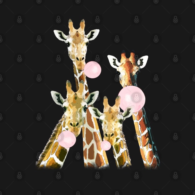 Funny giraffe bubble gum by Collagedream