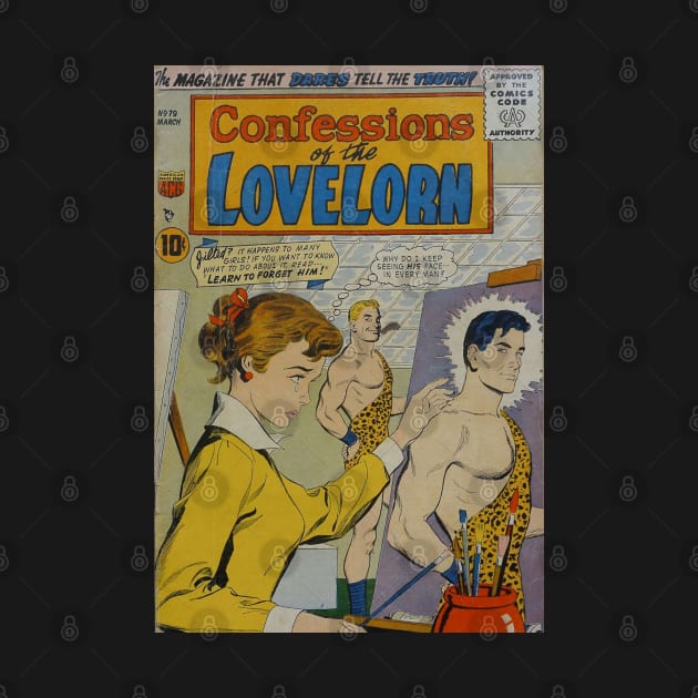 Vintage Romance Comic Book Cover - Confessions of the Lovelorn by Slightly Unhinged
