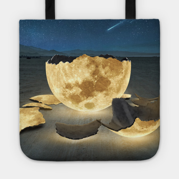 Cracked moon - Moon - Tote