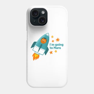 Cat goes to Mars Phone Case