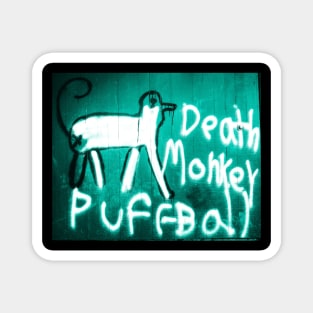 Death Monkey Puffball Teal Magnet