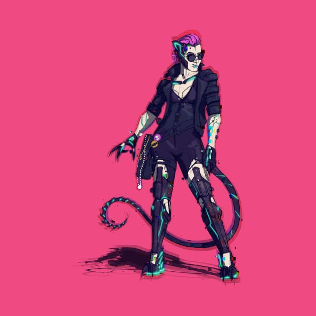 cyberpunk catwoman by Kotolevskiy