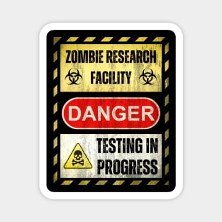 Zombie Research Facility Sign Magnet