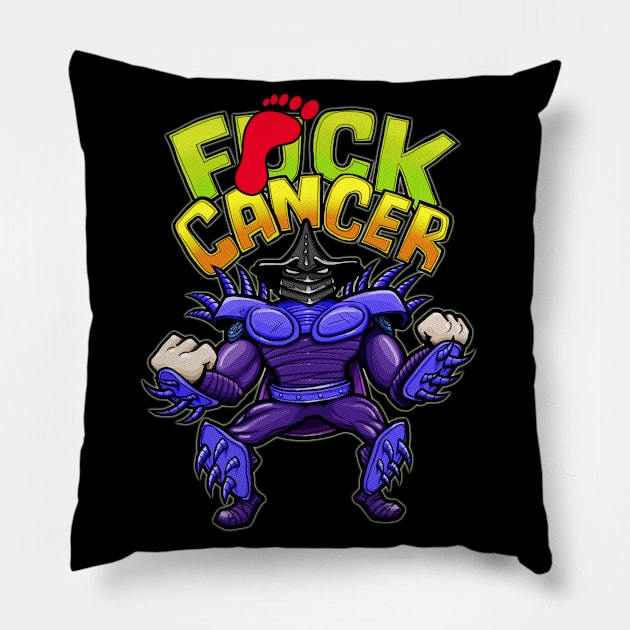 Euro Super Shredder - F*ck Cancer (PG version) - TMNT Pillow by Pizza Plastic