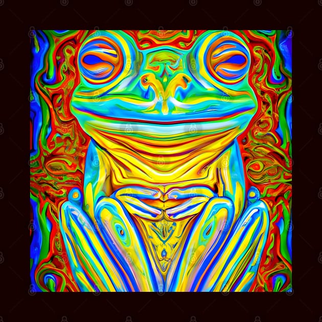 Frogger Spirit Animal (11) - Trippy Psychedelic Frog by TheThirdEye