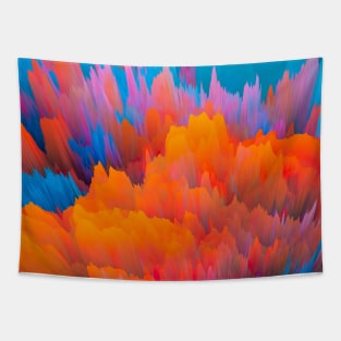 Abstract Orange Tapestry