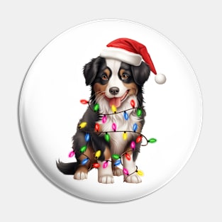 Christmas Miniature American Shepherd Pin