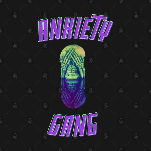 Anxiety Gang Skull covering eyes by AnxietyGang