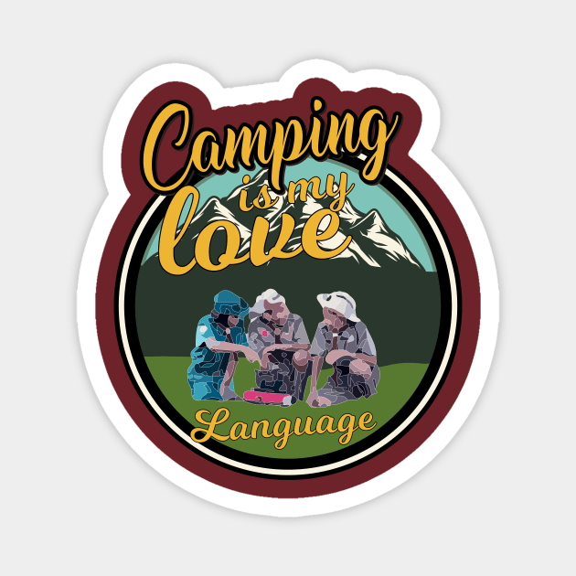 camp fire Magnet by love shop store