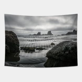 Moody Beach Geometric Tapestry