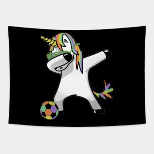 Dabbing Unicorn and Unicorn Dab Soccer Shirts Tapestry