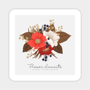 Flower red rose beautiful Magnet