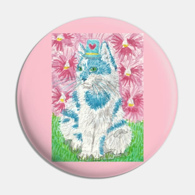 Mister blue cat Pin by SamsArtworks