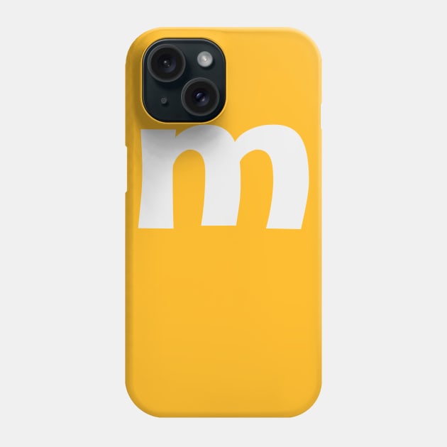 Letter M Lower Case m Alphabet T-shirt T-Shirt T-Shirt Phone Case by NaniMc