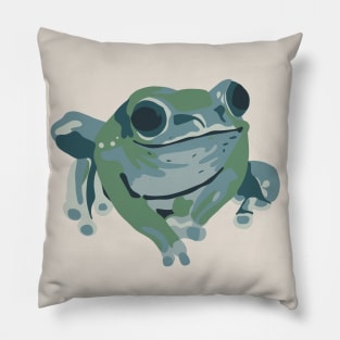 Pop Art Frog Portrait Pillow