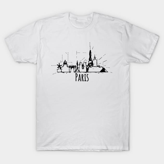 Paris - TeePublic T-Shirt Paris Romantic Skyline Souvenir France | -