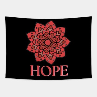 Hope Orange Mandala Tapestry