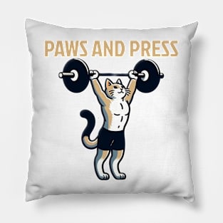 Paws and Press: Cat Power Lifter Pillow