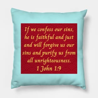 Bible Verse 1 John 1:9 Pillow