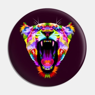 Angry Lion Pin