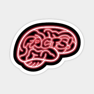 Your Brain On Facts neon Magnet