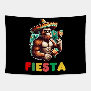 Fiesta Bigfoot Cinco de Mayo Mexican Party Tapestry