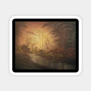 Golden Autumn Mist Magnet