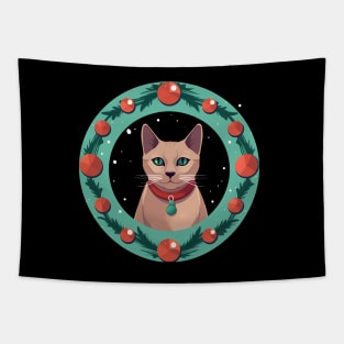 Burmese Cat Xmas Ornament, Love Cats Tapestry