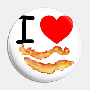 I Heart Bacon Pin