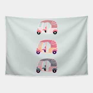 Hippie rickshaws Tapestry