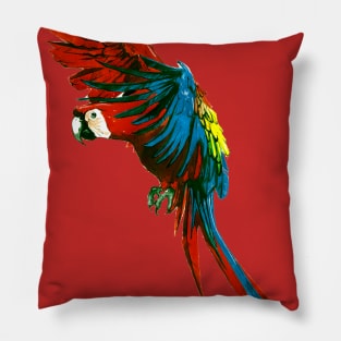 Scarlet Macaw 3 Pillow