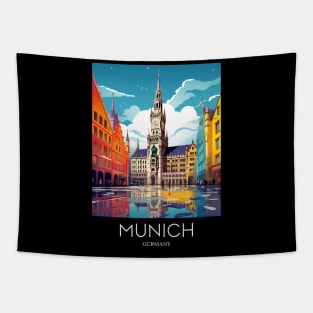 A Pop Art Travel Print of Munich - Germany Tapestry