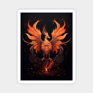 Phoenix Bird Rising From The Ashes Magnet