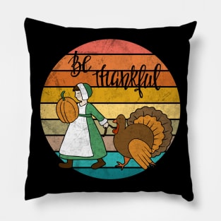 Thanksgiving Pilgrim and Turkey Pillow