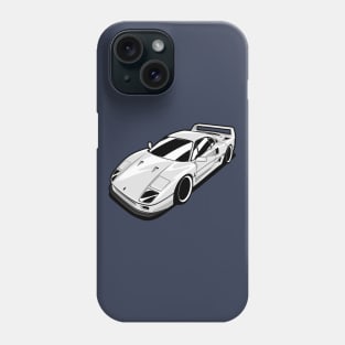 White F40 classic supercar Phone Case