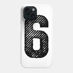 Rough Number 6 Phone Case