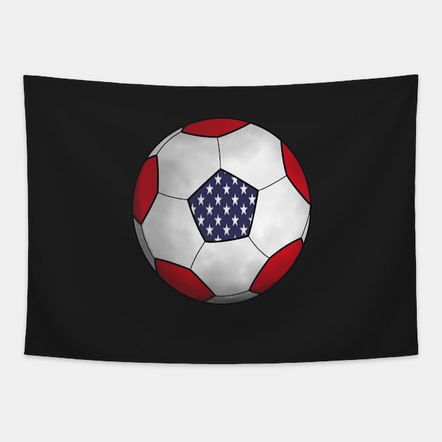 usa flag football Tapestry by persa