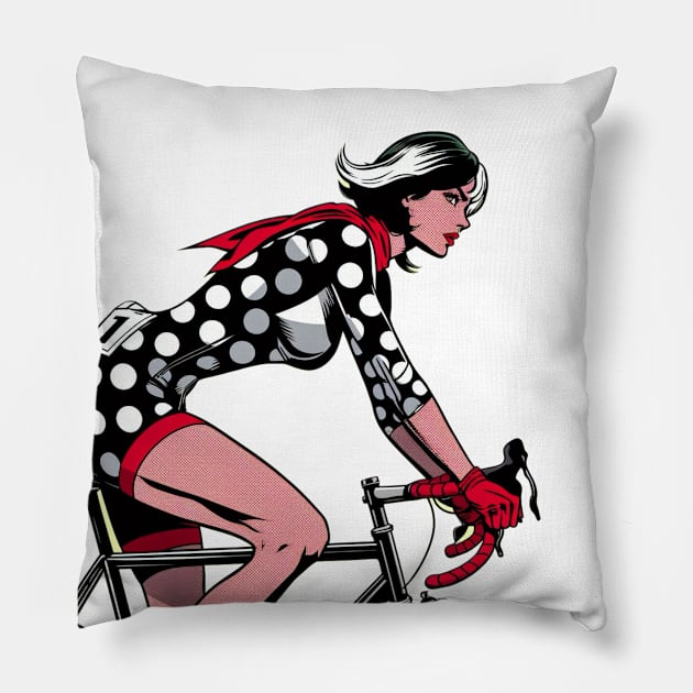 Cruella cycling Pillow by p3p3ncil