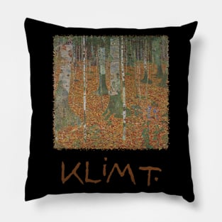 Birch Forest by Gustav Klimt Pillow