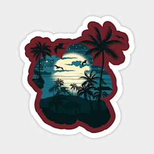 Midnight Summer Beach Magnet