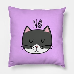 Cute Cat Says No Pillow