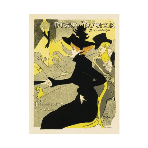 DIVAN JAPONAIS 1894 Lithograph Poster by Henri Toulouse Lautrec Vintage French Cafe Chantant by vintageposters