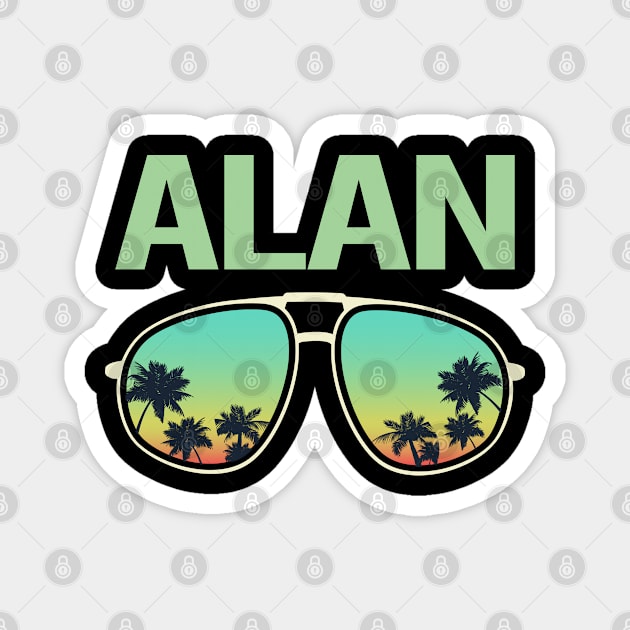 Cool Glasses - Alan Name Magnet by Atlas Skate