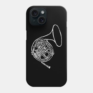 Minimal Brass Vintage French Horn Phone Case