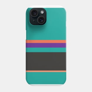 An astonishing union of Light Red Ochre, Big Foot Feet, Christmas Purple, Blue/Green and Dark Grey stripes. Phone Case