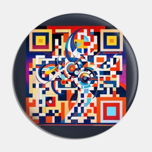 RickRoll QR Code Abstract Painting Pin