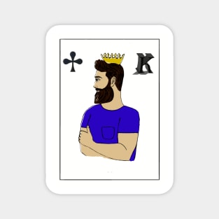 Playing white card King Magnet