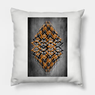 Geometric Orange Shapes Pillow