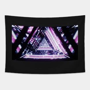 Futuristic triangles, black-pink Tapestry